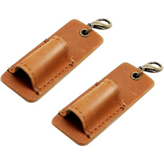 Genuine Leather Pen Holder, 2 Pack Boshiho Pen Pencil Holders for Badge Holder or Neck Lanyard