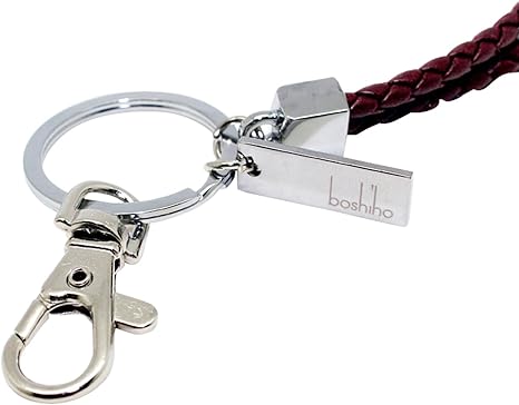 Boshiho Vertical Style PU Leather ID Card Badge Holder with Heavy Duty Lanyard