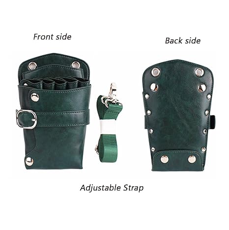 Scissors Pouch PU Leather Salon Barber Hairdressing Scissors Holster Hair Stylist Tools Bag Comb Shear Holster Waist Shoulder Belt