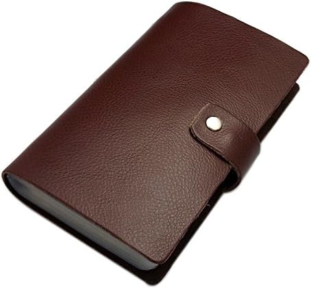 boshiho Leather Credit Card Holder Business ID Card Case Book Style 90 Count Name Card Holder Book