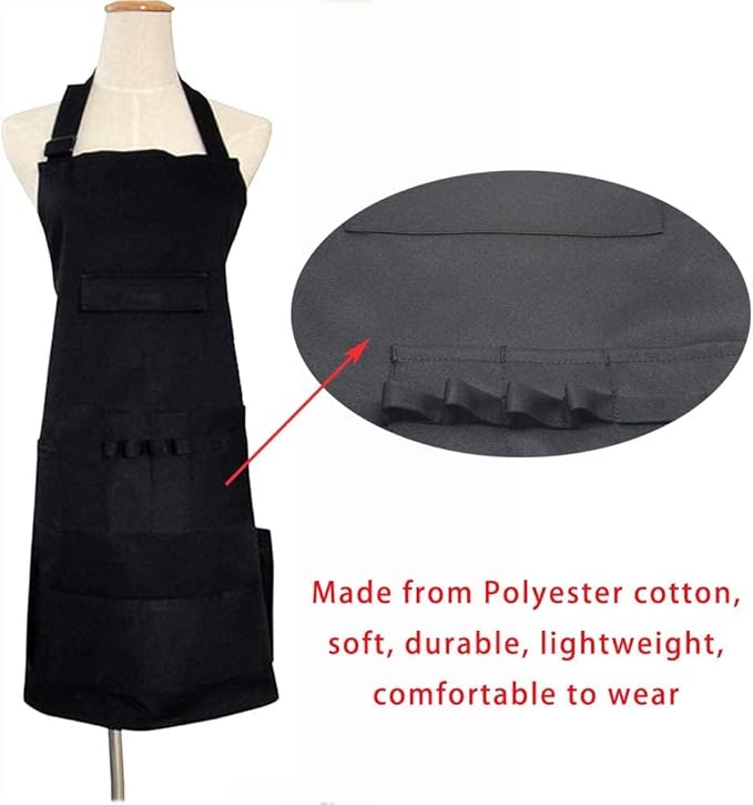 boshiho Painting Aprons Barber Apron with Pockets for Women/Men/Unisex, Utility or Work Apron