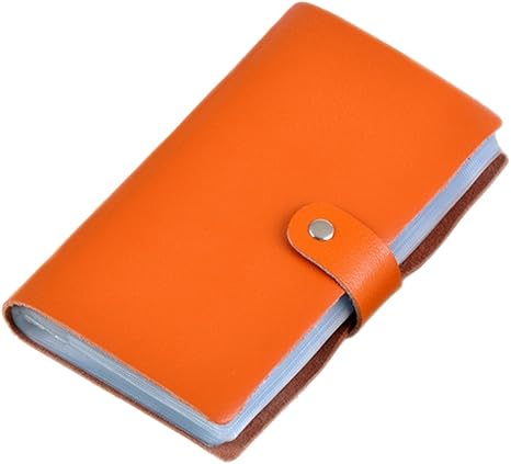 boshiho Leather Credit Card Holder Business ID Card Case Book Style 90 Count Name Card Holder Book