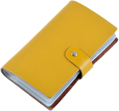 boshiho Leather Credit Card Holder Business ID Card Case Book Style 90 Count Name Card Holder Book