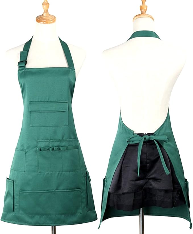 boshiho Painting Aprons Barber Apron with Pockets for Women/Men/Unisex, Utility or Work Apron