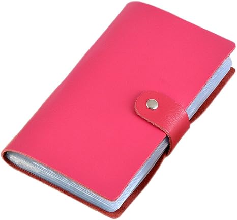boshiho Leather Credit Card Holder Business ID Card Case Book Style 90 Count Name Card Holder Book