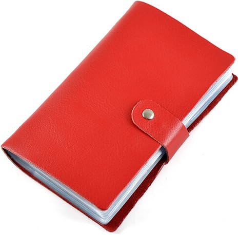 boshiho Leather Credit Card Holder Business ID Card Case Book Style 90 Count Name Card Holder Book