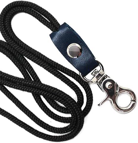 Badge Holder: Boshiho Full Grain Leather ID Badge Card Holder with 19" Neck Lanyard, Vertical Style
