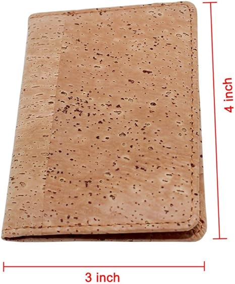 boshiho 2 Pcs Credit Card Holder, Vegan Cork Ultra Slim Wallet ID Card Case Unique Vegan Gift