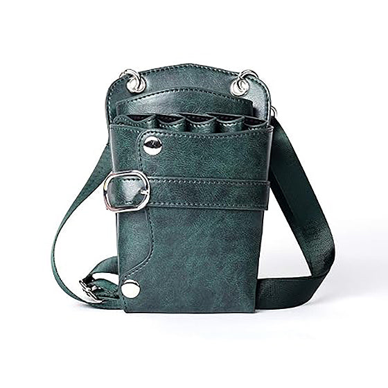 Scissors Pouch PU Leather Salon Barber Hairdressing Scissors Holster Hair Stylist Tools Bag Comb Shear Holster Waist Shoulder Belt