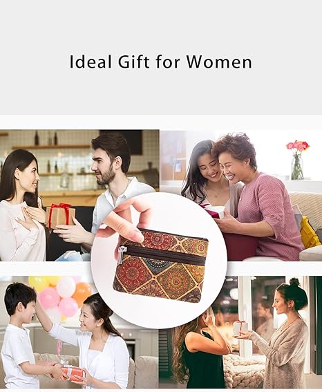 Eco-friendly Cork Coin Purse, Mini Pouch Card Change Vegan Wallet w Key Ring