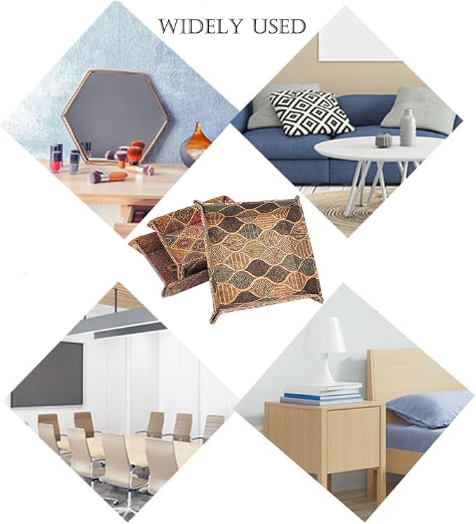 boshiho Valet Tray for Men, Natural Cork Jewelry Catchall Key Phone Coin Box Change Caddy Bedside Storage Box