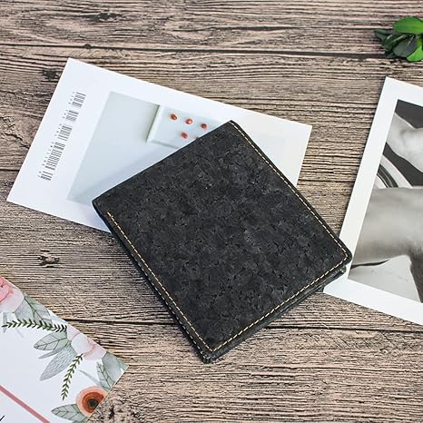 boshiho RFID Blocking Cork Wallet, Slim Bifold Vegan Credit Card Holder Purse Eco Friendly Gift for Men and Women