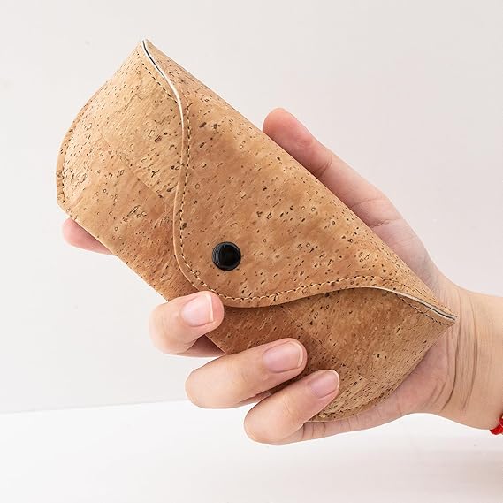 boshiho Natural Cork Sunglasses Case Eyeglass Holder Box Vegan Gift