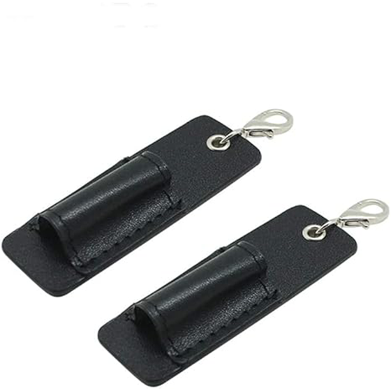 Genuine Leather Pen Holder, 2 Pack Boshiho Pen Pencil Holders for Badge Holder or Neck Lanyard