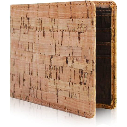 boshiho RFID Blocking Cork Wallet, Slim Bifold Vegan Credit Card Holder Coin Purse Eco Friendly Gift for Men and Women