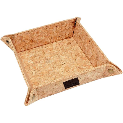 boshiho Valet Tray for Men, Natural Cork Jewelry Catchall Key Phone Coin Box Change Caddy Bedside Storage Box Eco-friendly Vegan Gift
