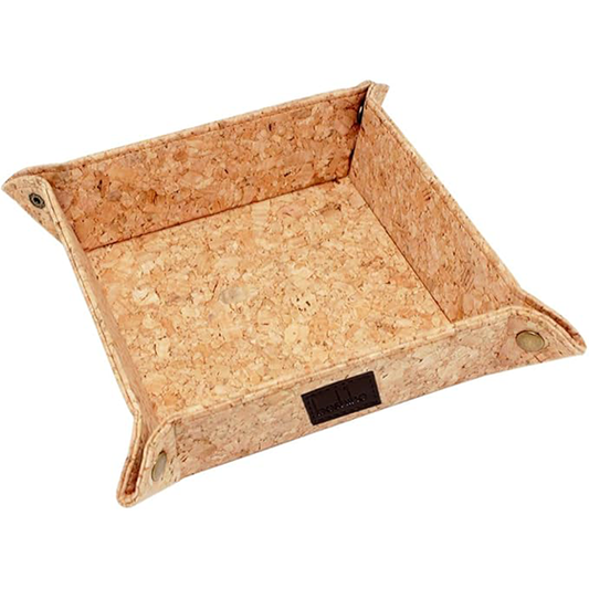 boshiho Valet Tray for Men, Natural Cork Jewelry Catchall Key Phone Coin Box Change Caddy Bedside Storage Box Eco-friendly Vegan Gift