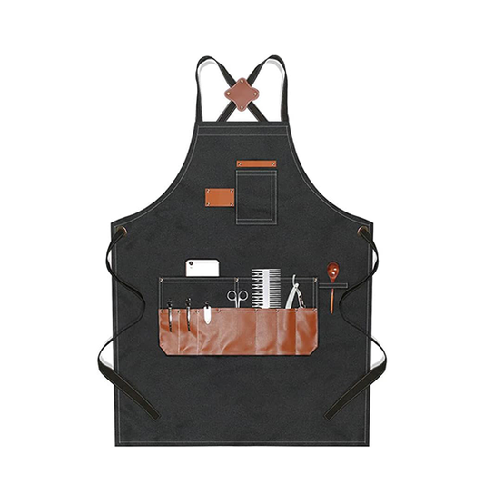 boshiho Aprons for Men Women - Chef Apron with Pockets Adjustable Cross Back Straps for BBQ Hairstylist Gardening Baking