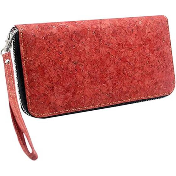 boshiho Cork Vegan Purse Wallet, Women’s Wallet Large Capacity Smart Phone Clutch Zip Long Purse with Card Holder Coin Pocket Vegan Gift