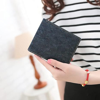 boshiho RFID Blocking Cork Wallet, Slim Bifold Vegan Credit Card Holder Purse Eco Friendly Gift for Men and Women