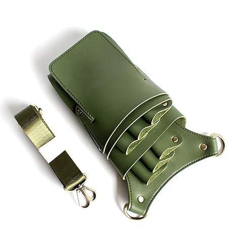 Scissor Holster Pouch,Boshiho PU Leather Salon Barber Hairdressing Scissors Holster Detachable Hair Stylist Tools Bag Comb Shear Holster with Waist Shoulder Belt