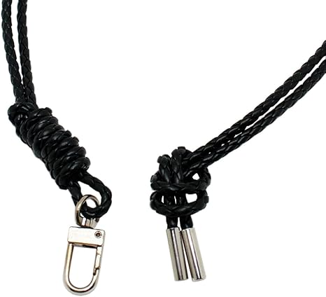 Boshiho Vertical Style Leather ID Card Badge Holder with Heavy Duty Lanyard