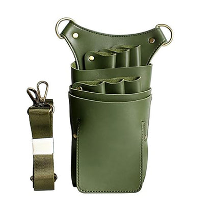 Scissor Holster Pouch,Boshiho PU Leather Salon Barber Hairdressing Scissors Holster Detachable Hair Stylist Tools Bag Comb Shear Holster with Waist Shoulder Belt