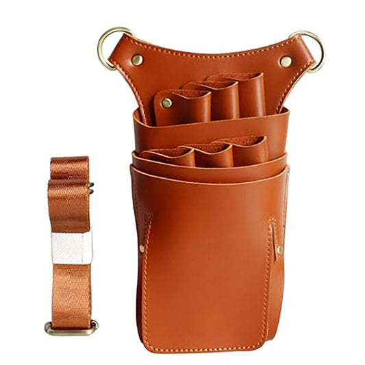 Scissor Holster Pouch,Boshiho PU Leather Salon Barber Hairdressing Scissors Holster Detachable Hair Stylist Tools Bag Comb Shear Holster with Waist Shoulder Belt