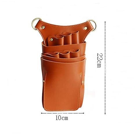 Scissor Holster Pouch,Boshiho PU Leather Salon Barber Hairdressing Scissors Holster Detachable Hair Stylist Tools Bag Comb Shear Holster with Waist Shoulder Belt