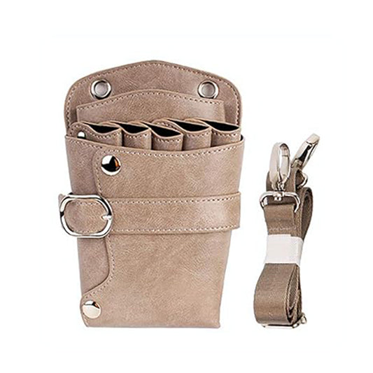 Scissors Pouch PU Leather Salon Barber Hairdressing Scissors Holster Hair Stylist Tools Bag Comb Shear Holster Waist Shoulder Belt