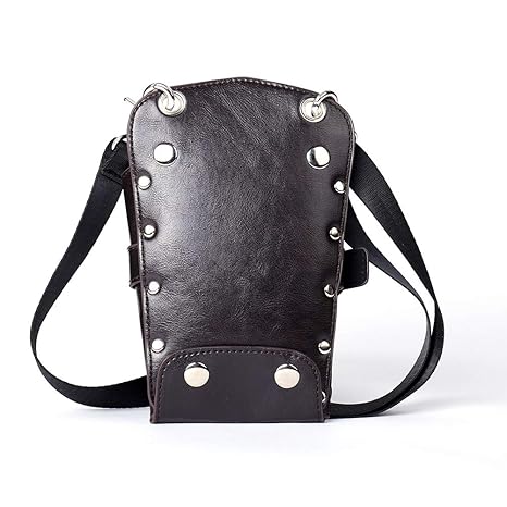 Scissors Pouch PU Leather Salon Barber Hairdressing Scissors Holster Hair Stylist Tools Bag Comb Shear Holster Waist Shoulder Belt