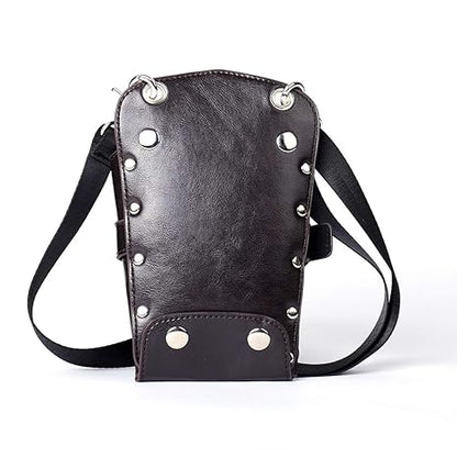 Scissors Pouch PU Leather Salon Barber Hairdressing Scissors Holster Hair Stylist Tools Bag Comb Shear Holster Waist Shoulder Belt