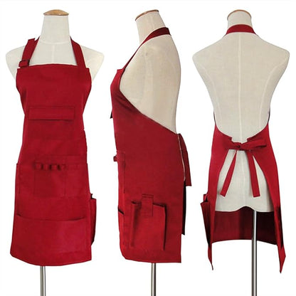 boshiho Painting Aprons Barber Apron with Pockets for Women/Men/Unisex, Utility or Work Apron