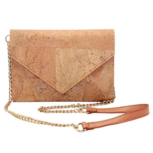 boshiho Natural Cork Crossbody Bag, Women Vegan Handbag Cork Clutch Wallet