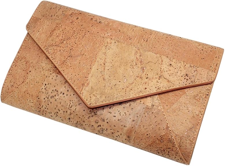 boshiho Natural Cork Crossbody Bag, Women Vegan Handbag Cork Clutch Wallet
