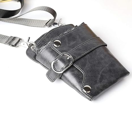 Scissors Pouch PU Leather Salon Barber Hairdressing Scissors Holster Hair Stylist Tools Bag Comb Shear Holster Waist Shoulder Belt
