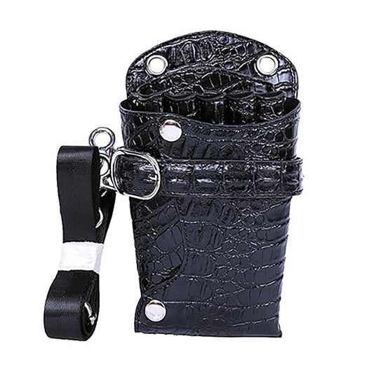 Scissors Pouch PU Leather Salon Barber Hairdressing Scissors Holster Hair Stylist Tools Bag Comb Shear Holster Waist Shoulder Belt
