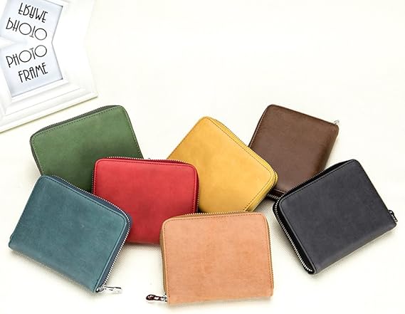 boshiho RFID Blocking 24 Slot Credit Card Holder Wallet Real Leather Multi Card Organizer Wallet with Zipper