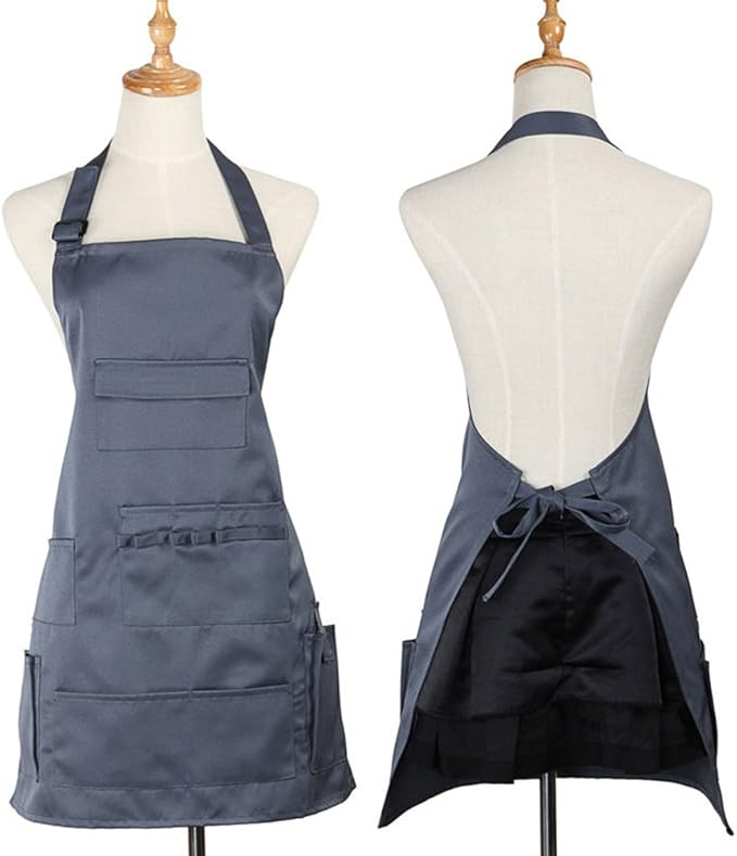 boshiho Painting Aprons Barber Apron with Pockets for Women/Men/Unisex, Utility or Work Apron