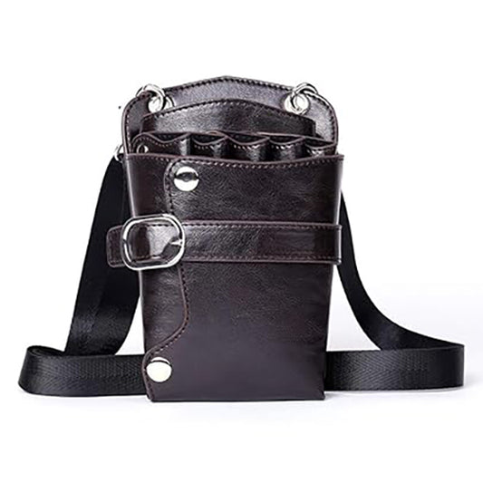 Scissors Pouch PU Leather Salon Barber Hairdressing Scissors Holster Hair Stylist Tools Bag Comb Shear Holster Waist Shoulder Belt