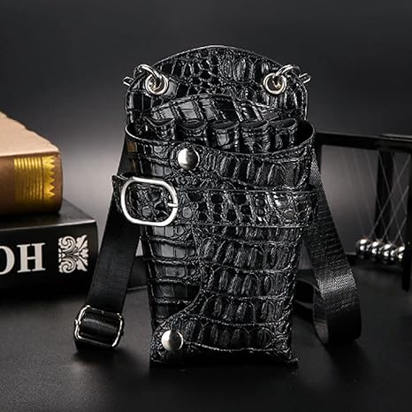 Scissors Pouch PU Leather Salon Barber Hairdressing Scissors Holster Hair Stylist Tools Bag Comb Shear Holster Waist Shoulder Belt