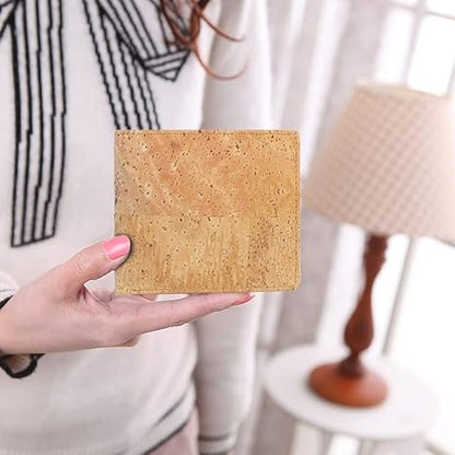 boshiho RFID Blocking Cork Wallet, Slim Bifold Vegan Credit Card Holder Purse Eco Friendly Gift for Men and Women