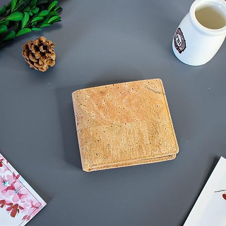 boshiho RFID Blocking Cork Wallet, Slim Bifold Vegan Credit Card Holder Purse Eco Friendly Gift for Men and Women