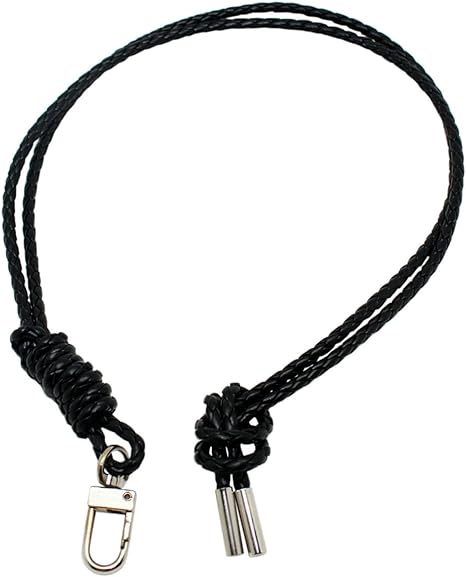 Boshiho Vertical Style Leather ID Card Badge Holder with Heavy Duty Lanyard