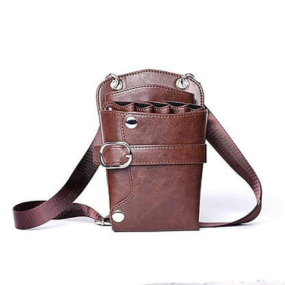 Scissors Pouch PU Leather Salon Barber Hairdressing Scissors Holster Hair Stylist Tools Bag Comb Shear Holster Waist Shoulder Belt