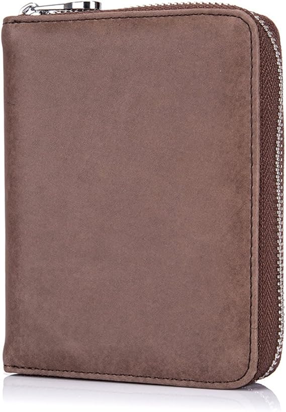 boshiho RFID Blocking 24 Slot Credit Card Holder Wallet Real Leather Multi Card Organizer Wallet with Zipper