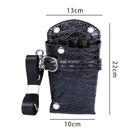 Scissors Pouch PU Leather Salon Barber Hairdressing Scissors Holster Hair Stylist Tools Bag Comb Shear Holster Waist Shoulder Belt