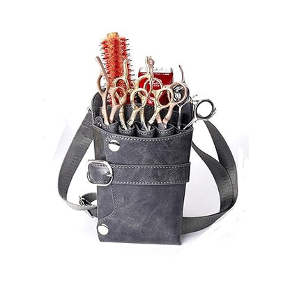 Scissors Pouch PU Leather Salon Barber Hairdressing Scissors Holster Hair Stylist Tools Bag Comb Shear Holster Waist Shoulder Belt