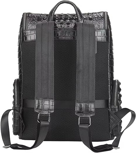boshiho Real Leather Laptop Backpack Fashion Travel Bag Daypack for Men
