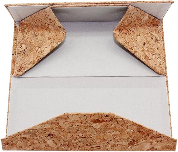 boshiho Valet Tray for Men, Natural Cork Jewelry Catchall Key Phone Coin Box Change Caddy Bedside Storage Box Eco-friendly Vegan Gift